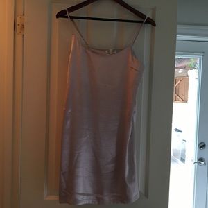 Pink metallic slip dress